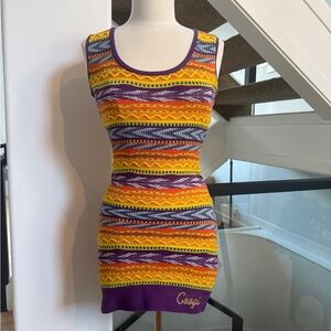 COOGI Vintage 3D Knit Sweater Mini Dress